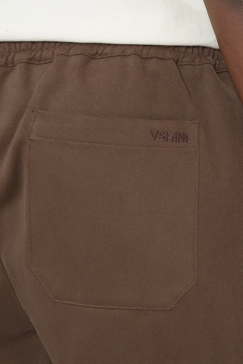 TAPERED TROUSERS - BROWN