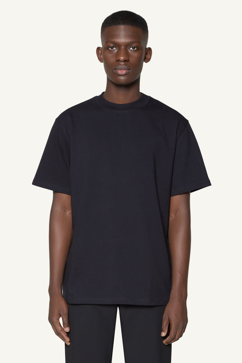 EMBROIDERED LOGO T-SHIRT - BLACK