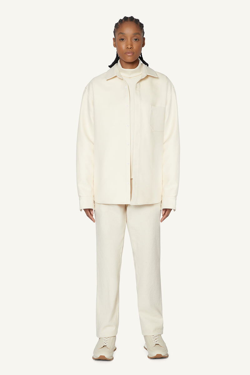 RIBBED ROLLNECK - CREAM