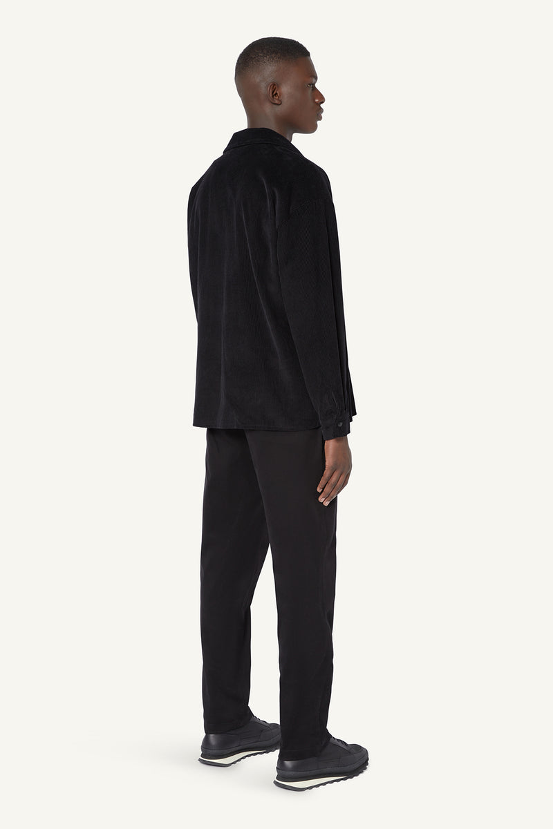 CORDUROY OVERSHIRT  - BLACK