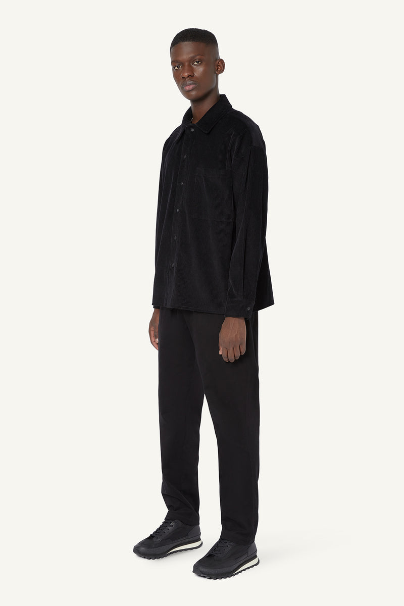CORDUROY OVERSHIRT  - BLACK