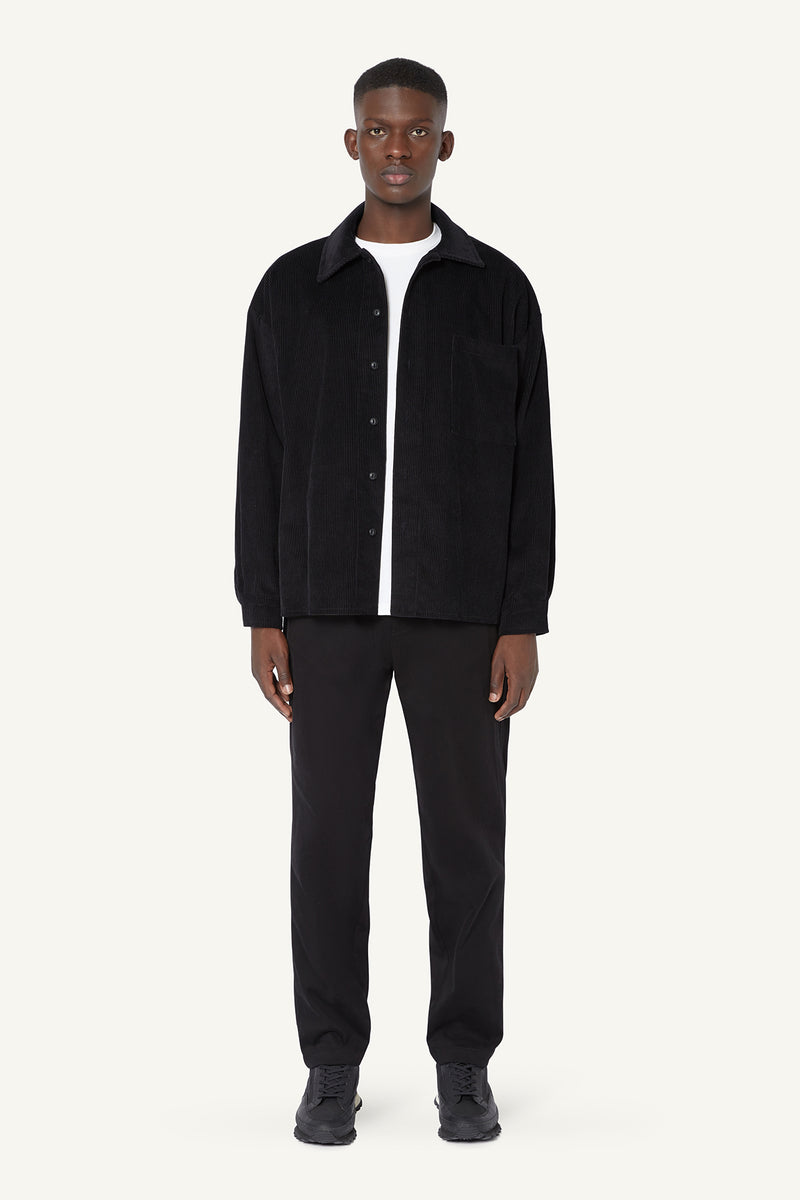CORDUROY OVERSHIRT  - BLACK