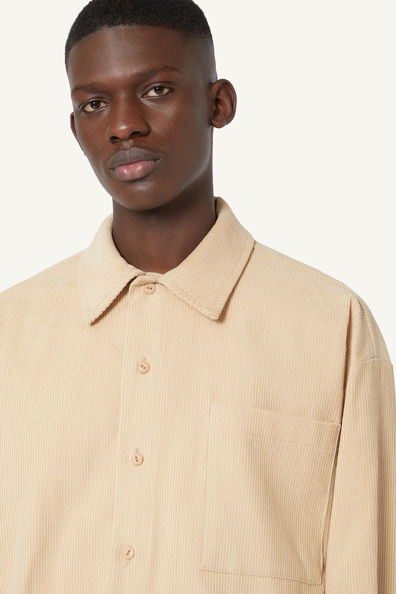 CORDUROY OVERSHIRT  - BEIGE