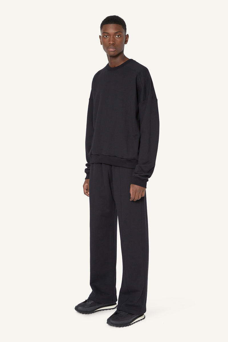 HEAVYWEIGHT STRAIGHT LEG SWEATPANTS - BLACKn – VSMINE