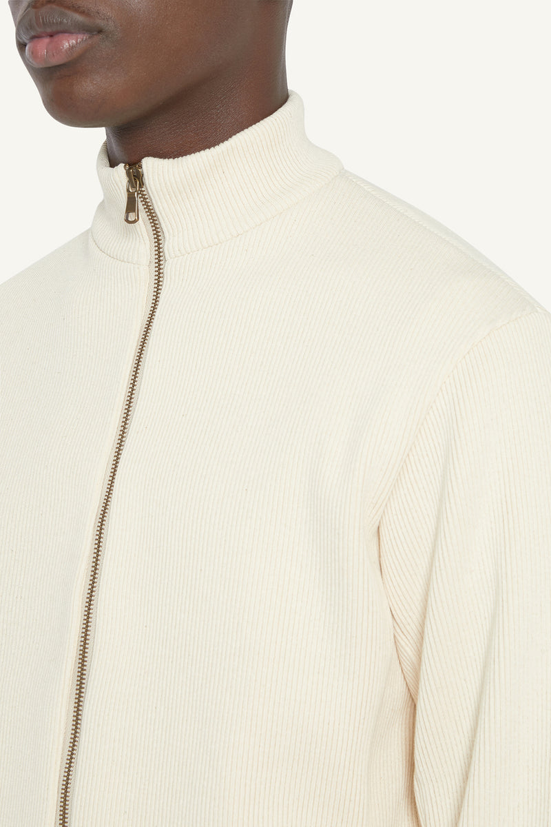 MALU HEAVYWEIGHT RIBBED JACKET - CREAM