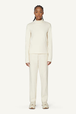 RIBBED ROLLNECK - CREAM