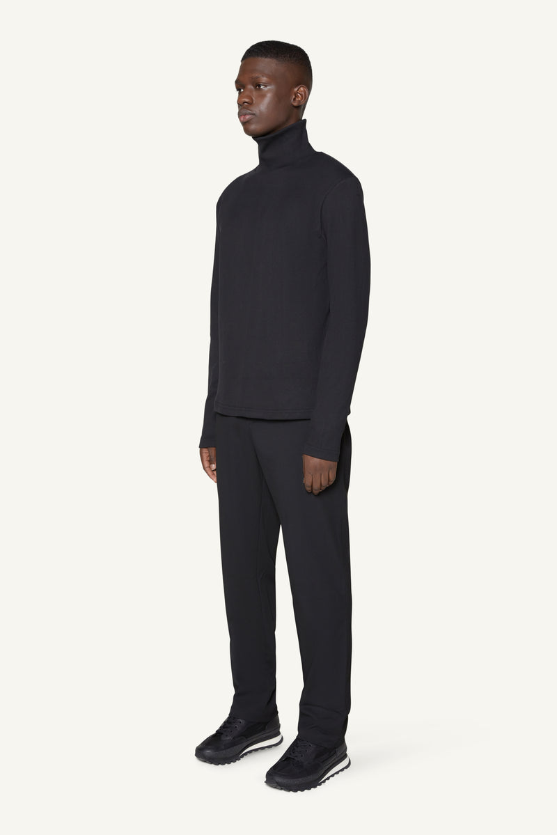 RIBBED ROLLNECK - BLACK