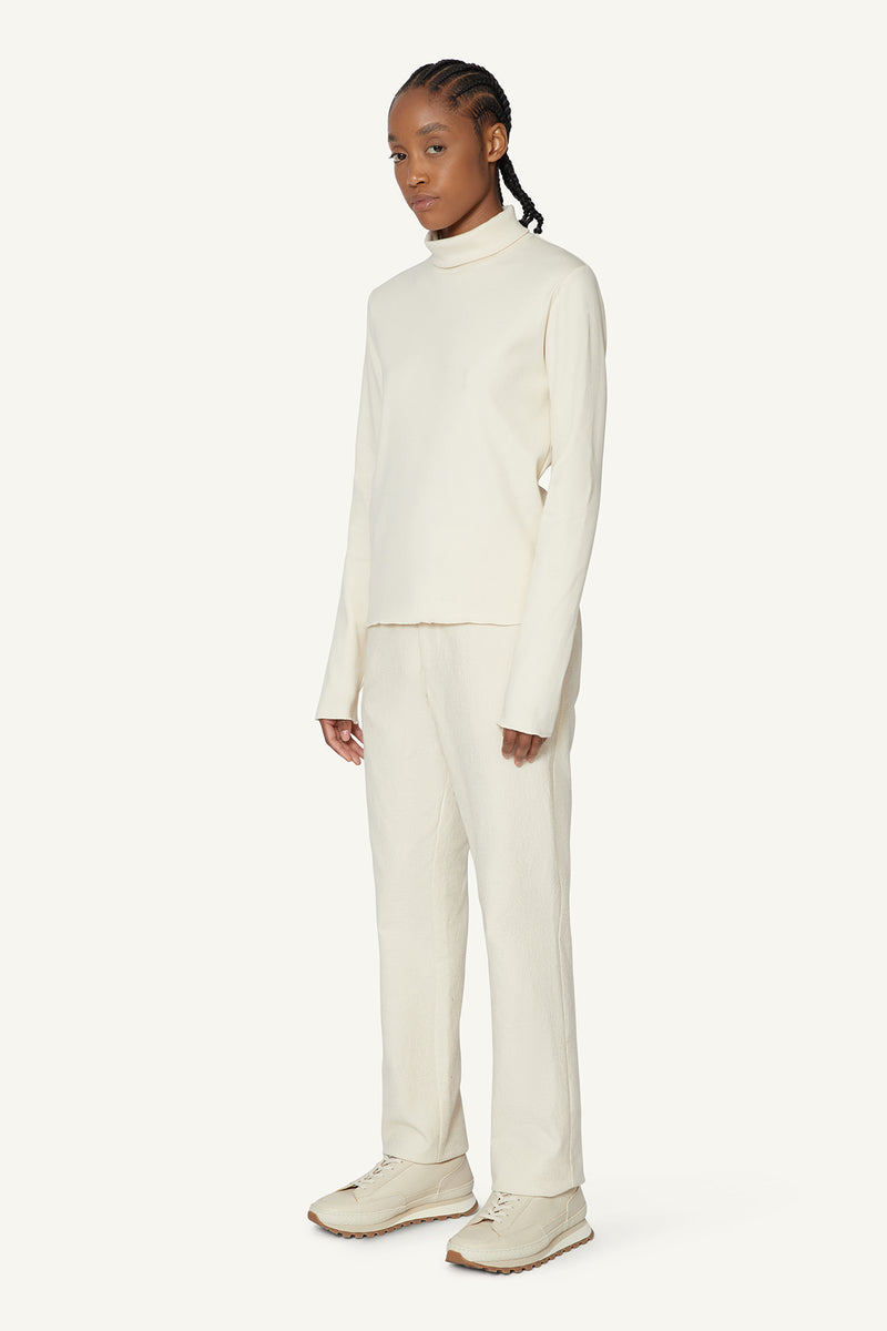 RIBBED ROLLNECK - CREAM