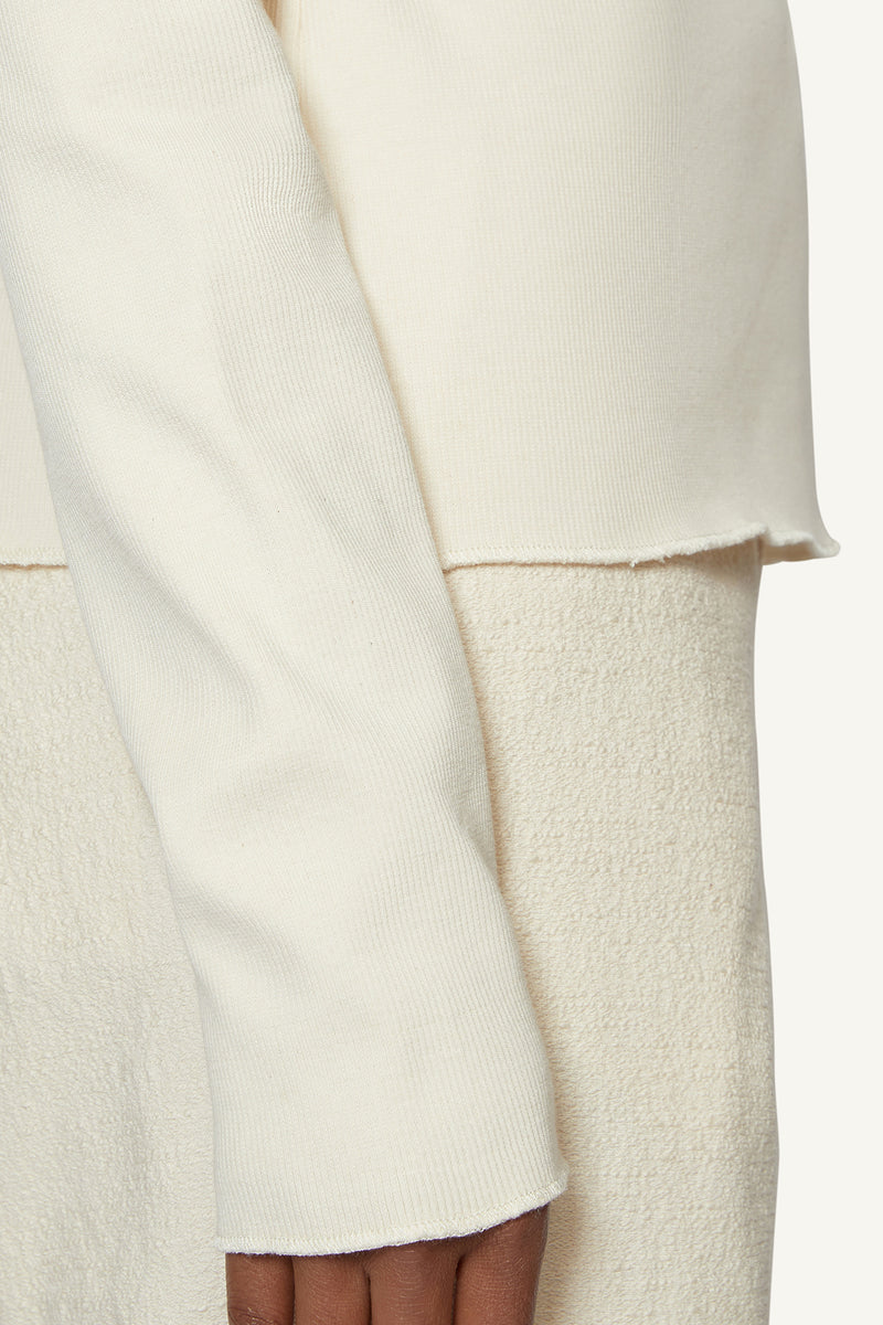 RIBBED ROLLNECK - CREAM