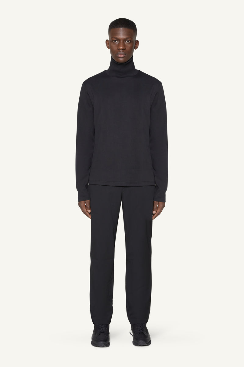 RIBBED ROLLNECK - BLACK
