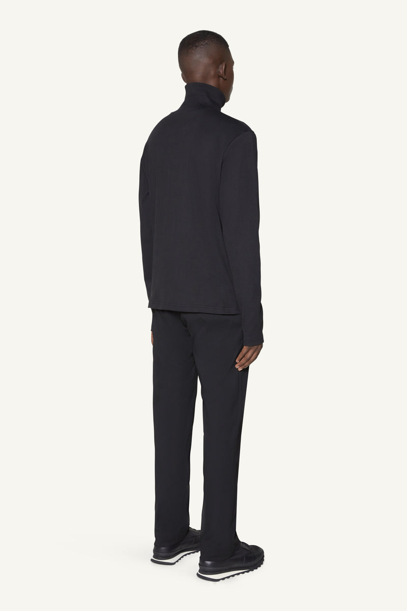 RIBBED ROLLNECK - BLACK