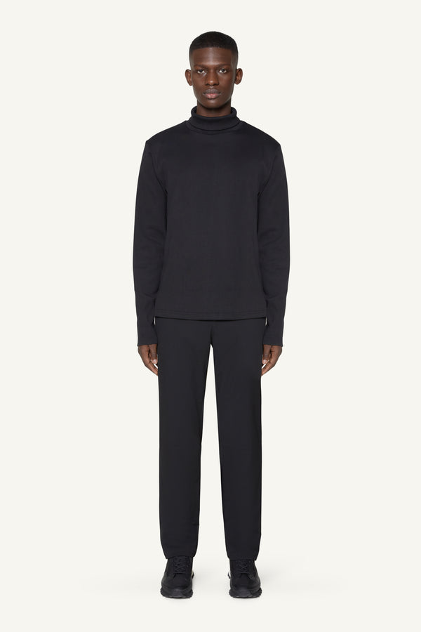 RIBBED ROLLNECK - BLACK