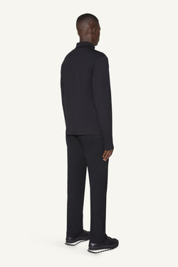 RIBBED ROLLNECK - BLACK