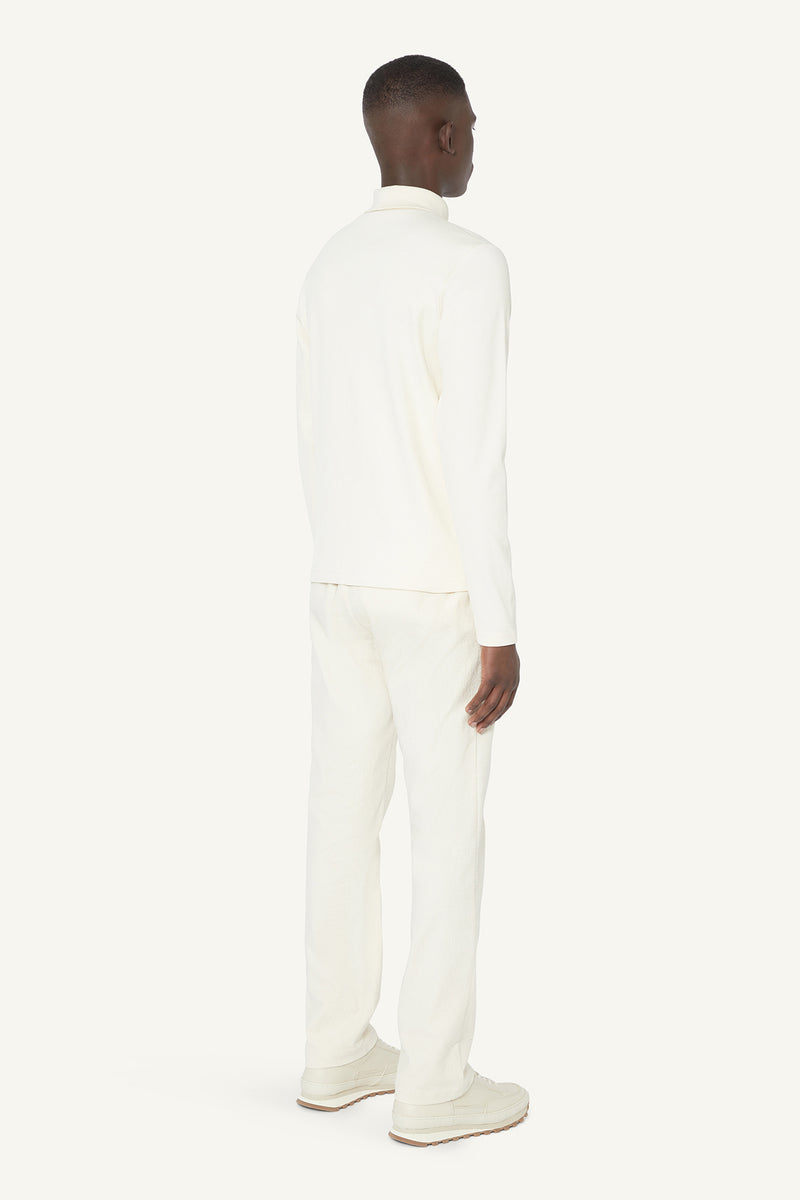 RIBBED ROLLNECK - CREAM