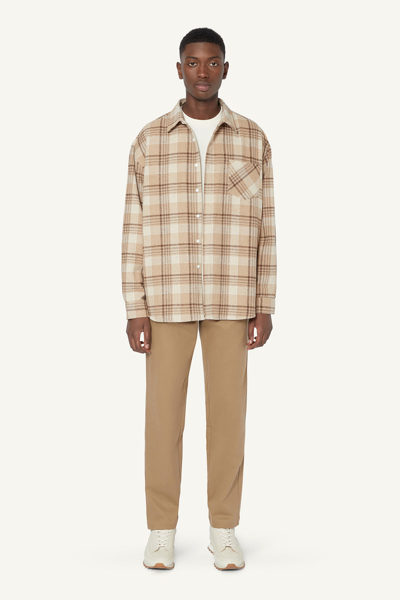 TAPERED TROUSERS - TAUPE