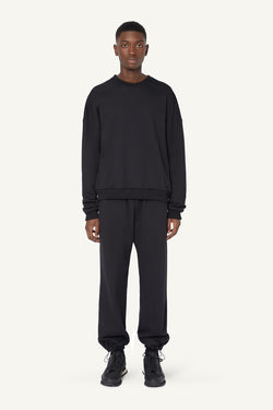 HEAVYWEIGHT STRAIGHT LEG SWEATPANTS - BLACKn