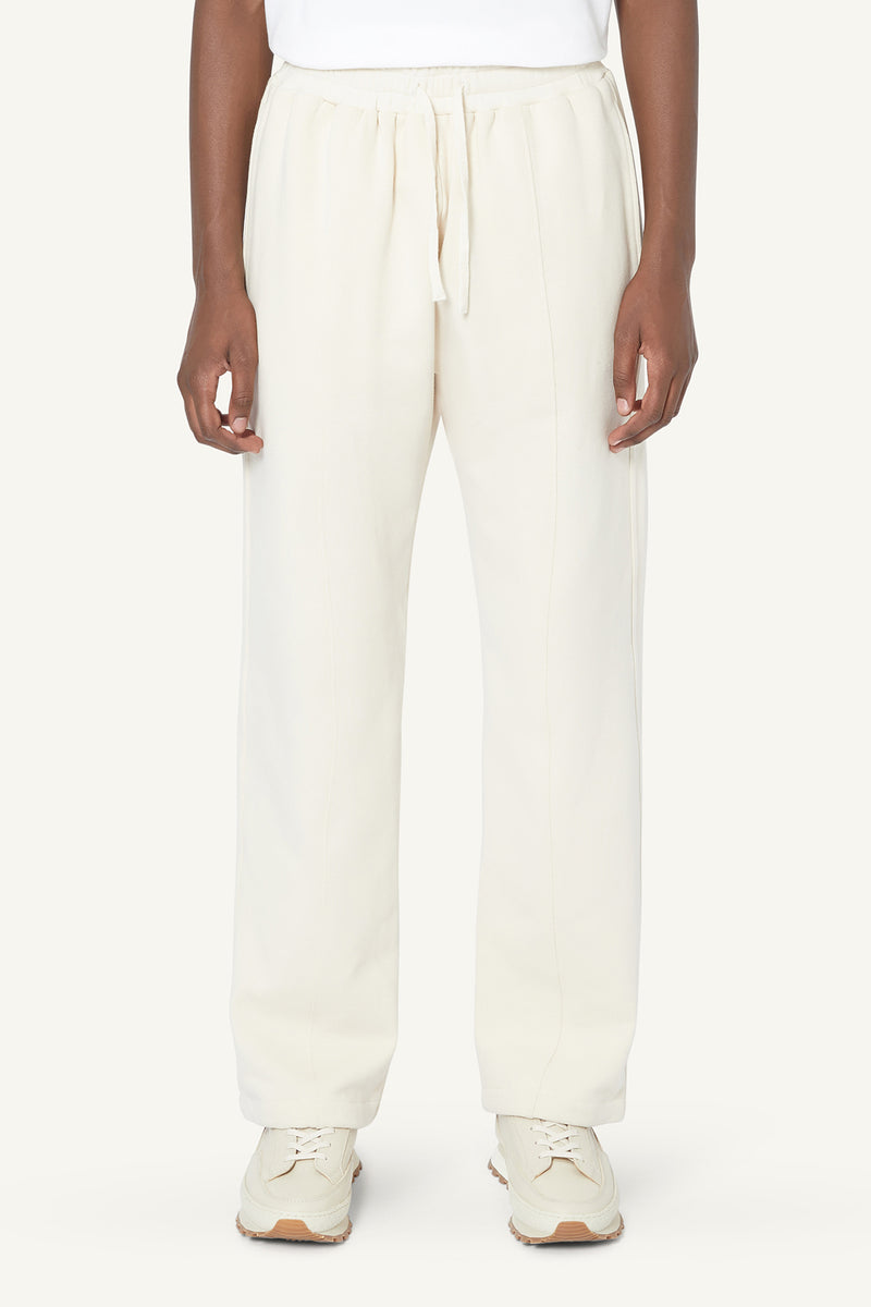 Cream wide cheap leg sweatpants