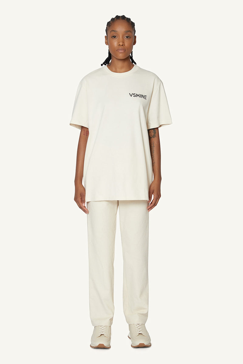 OVERSIZED LOGO T-SHIRT - CREAM